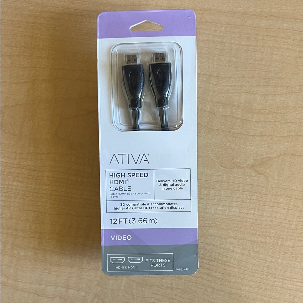 Ativa HDMI Cable 12ft - Black